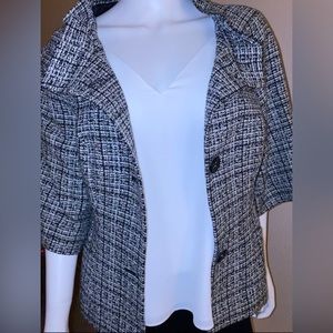 The Limited Short Sleeve Jacket Black and White Size M